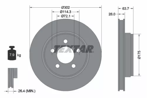TEXTAR Brake Disc (92203303)