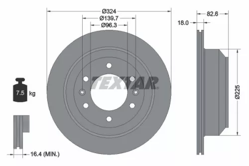 TEXTAR Brake Disc (92203900)