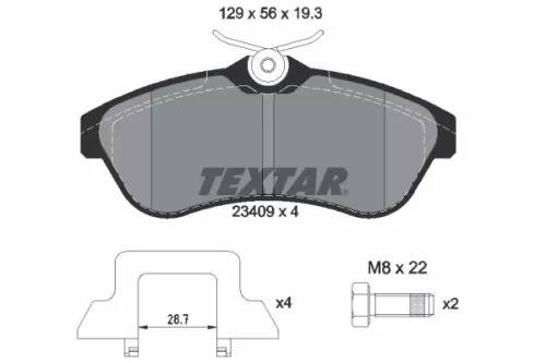 TEXTAR Brake Pad Set, disc brake (2340902)