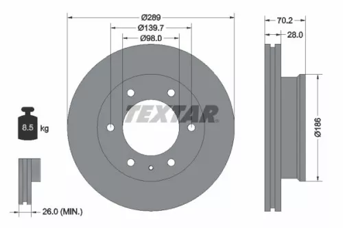 TEXTAR Brake Disc (92223000)