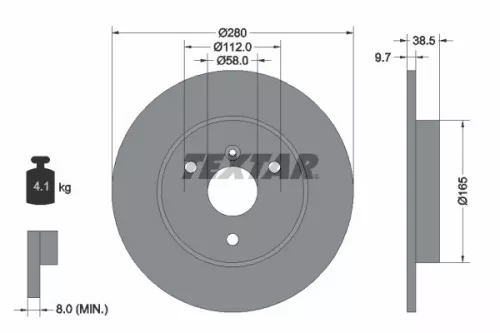 TEXTAR Brake Disc (92155503)