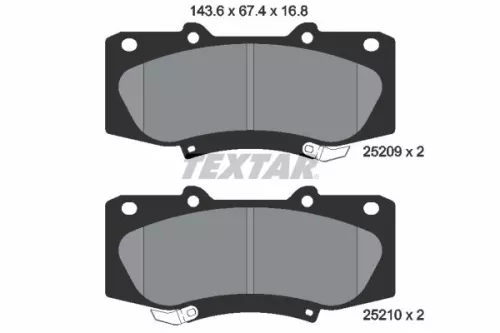 TEXTAR Brake Pad Set, disc brake (2520901)