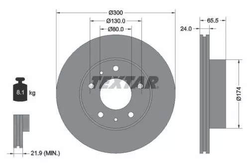 TEXTAR Brake Disc (92116703)