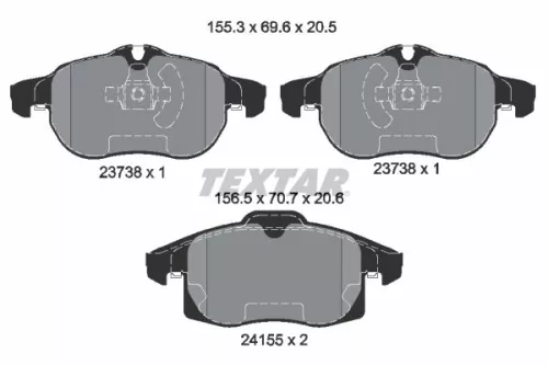 TEXTAR Brake Pad Set, disc brake (2415501)