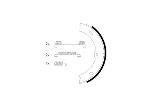 TEXTAR Brake Shoe Set, parking brake (91066800)