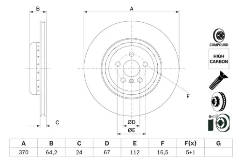 BOSCH Brake Disc (0986479G99)