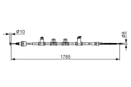 BOSCH Cable Pull, parking brake (1987482921)
