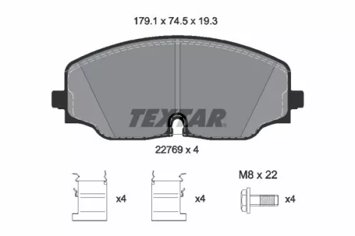 TEXTAR Brake Pad Set, disc brake (2276901)
