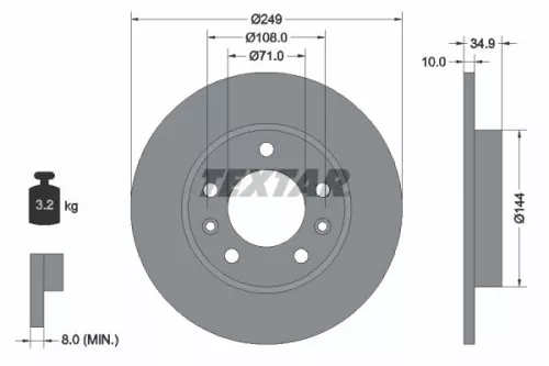 TEXTAR Brake Disc (92269103)
