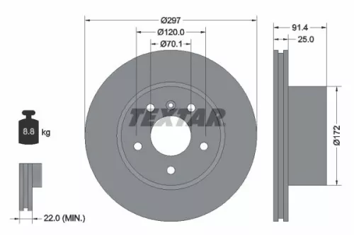 TEXTAR Brake Disc (92129700)