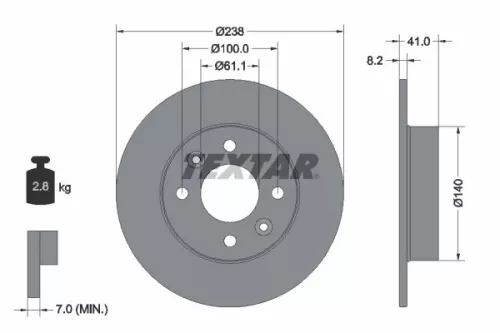 TEXTAR Brake Disc (92036003)