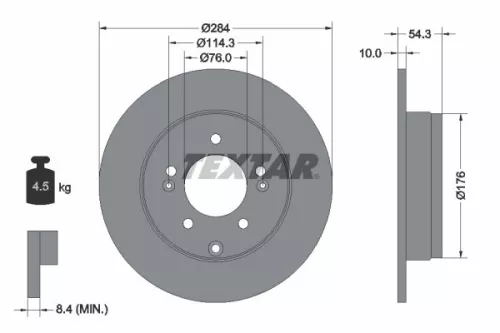 TEXTAR Brake Disc (92166600)
