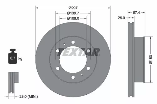 TEXTAR Brake Disc (92222600)