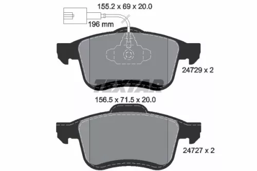 TEXTAR Brake Pad Set, disc brake (2472901)