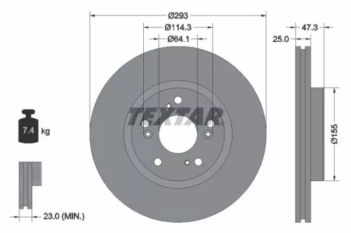 TEXTAR Brake Disc (92257303)