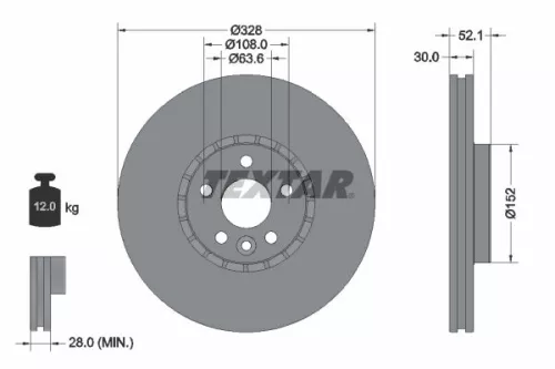 TEXTAR Brake Disc (92196303)