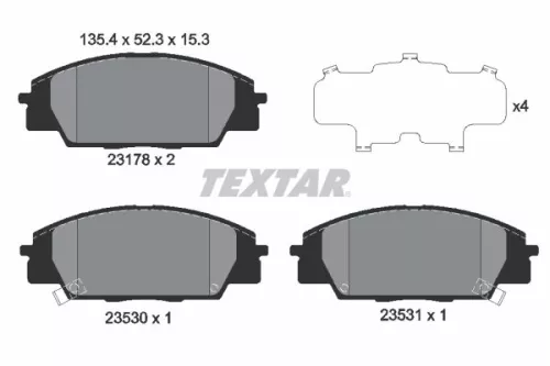 TEXTAR Brake Pad Set, disc brake (2317801)