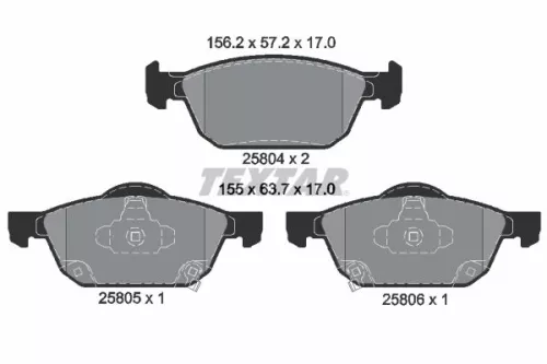 TEXTAR Brake Pad Set, disc brake (2580401)