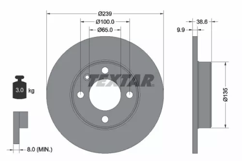TEXTAR Brake Disc (92009303)