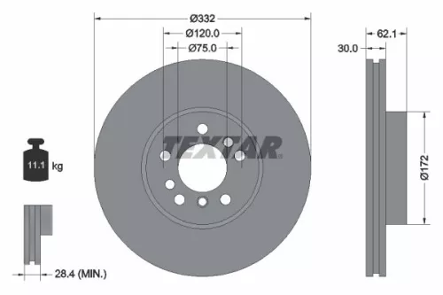 TEXTAR Brake Disc (92107205)