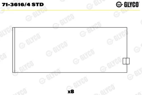 GLYCO Connecting Rod Bearing (71-3616/4 STD)