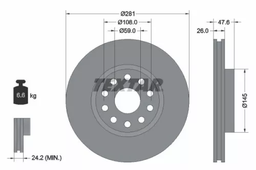 TEXTAR Brake Disc (92093900)