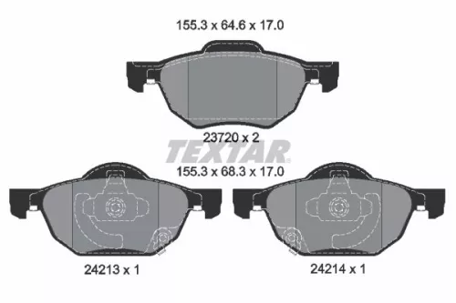TEXTAR Brake Pad Set, disc brake (2372001)