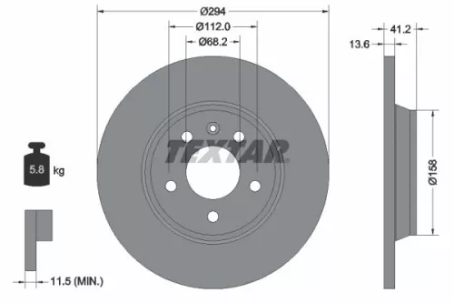 TEXTAR Brake Disc (92098103)