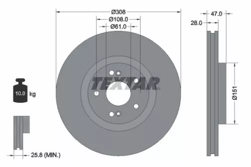 TEXTAR Brake Disc (92174005)