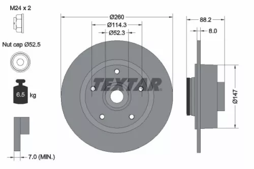 TEXTAR Brake Disc (92195903)