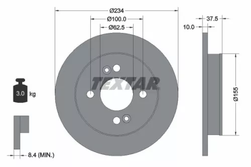 TEXTAR Brake Disc (92147203)
