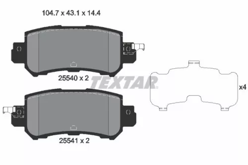 TEXTAR Brake Pad Set, disc brake (2554001)