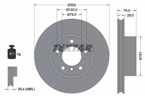 TEXTAR Brake Disc (92042400)