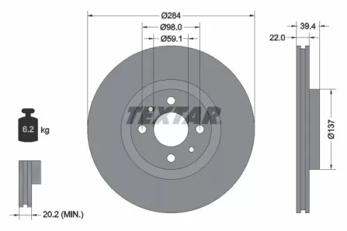 TEXTAR Brake Disc (92055203)