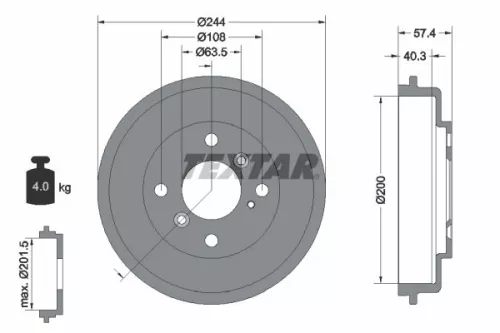 TEXTAR Brake Drum (94031900)