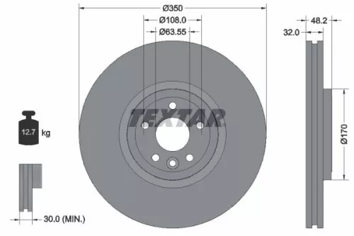 TEXTAR Brake Disc (92308105)