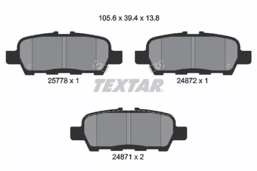 TEXTAR Brake Pad Set, disc brake (2577801)