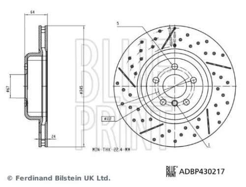 BLUE PRINT Brake Disc (ADBP430217)