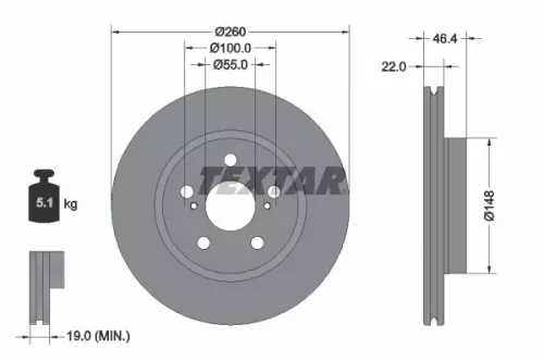 TEXTAR Brake Disc (92345403)
