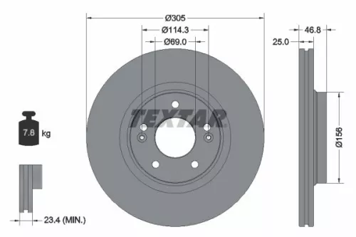 TEXTAR Brake Disc (92292205)