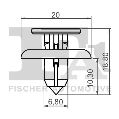 FA1 Clip, trim/protection strip (77-30010.10)