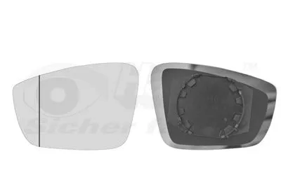 VAN WEZEL Mirror Glass, exterior mirror (5701831)