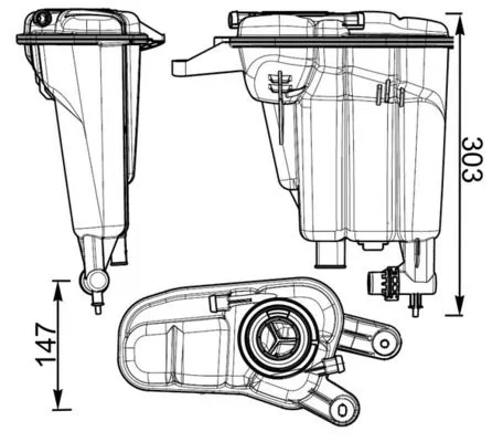 MAHLE Expansion Tank, coolant (CRT95000S)