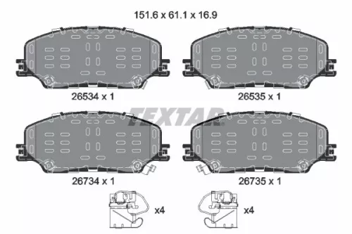 TEXTAR Brake Pad Set, disc brake (2653401)
