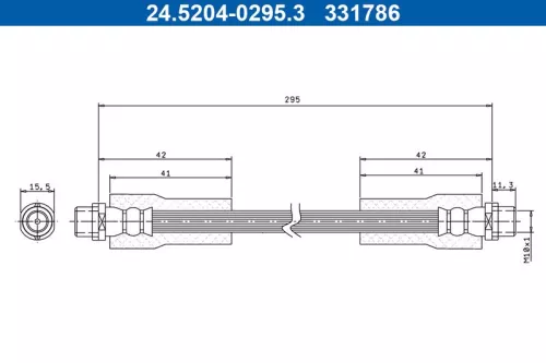 ATE Brake Hose (24.5204-0295.3)