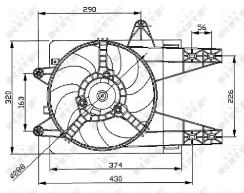 NRF Fan, engine cooling (47038)