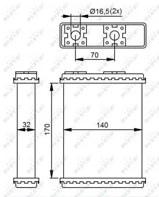 NRF Heat Exchanger, interior heating (52230)