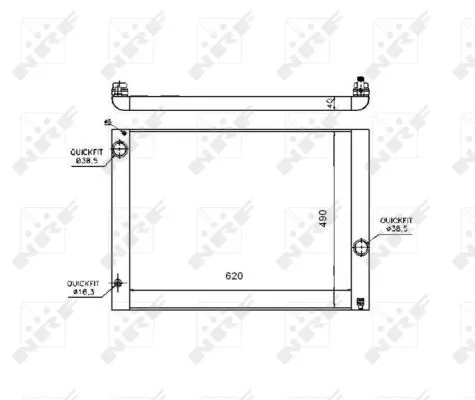NRF Radiator, engine cooling (53724)