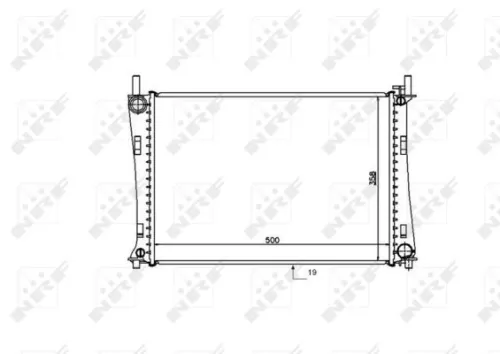 NRF Radiator, engine cooling (53740)
