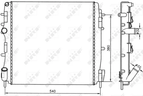 NRF Radiator, engine cooling (58316)